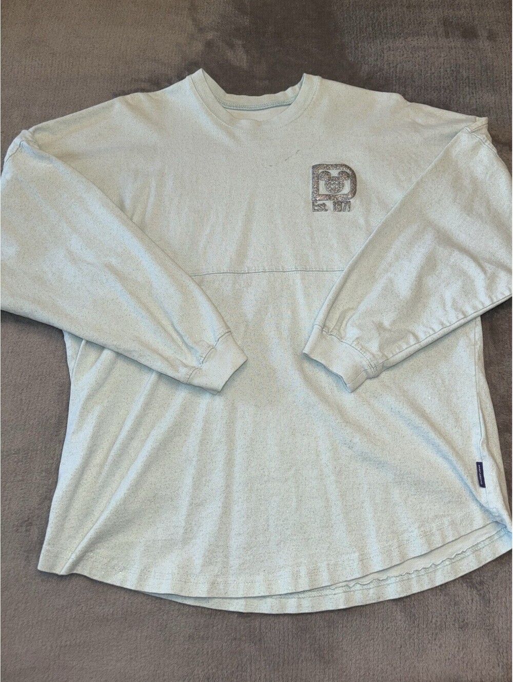 Walt Disney World Arendelle Aqua Spirit Jersey Adult Medium Frozen Glitter
